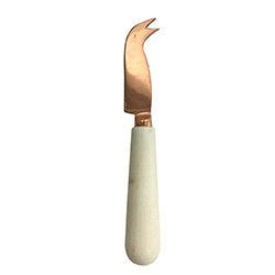 CUCHILLO DE QUESO  17X2X2 CM MARMOL BLANCO Y ACERO