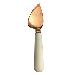 CUCHILLO/PALA 16X4X3 CM MARMOL BLANCO Y ACERO