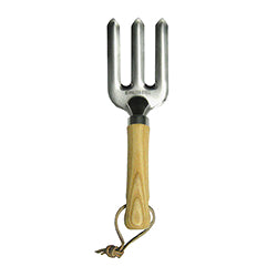 TRIDENTE JARDIN ACERO INOXIDABLE C/ MANGO MAD 13C. 25.5X7.8CM