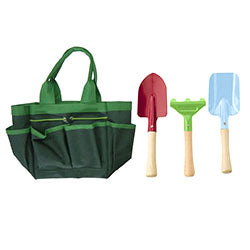 SET X4 HERRAM. JARDIN PALA/TRASP/ CULTIVADOR/BOLSO