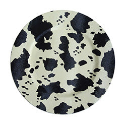 PLATO DE SITIO 33CM DISEÑO ANIMAL PRINT VACA