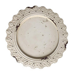 PLATO DE SITIO HIERRO 32CM BORDE RELIEVE BLAN ANTI