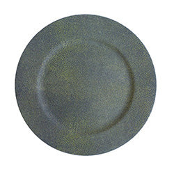 PLATO DE SITIO 33CM TEXTURA PU NEGRO