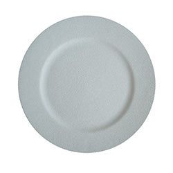 PLATO DE SITIO 33CM TEXTURA PU BLANCO