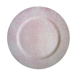 PLATO DE SITIO 33CM TEXTURA PU ROJO