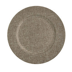 PLATO DE SITIO 33CM TEXTURADO LINO