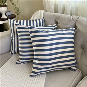 ALMOHADON ESTAMPADO 45x45CM RAYAS AZUL/BLANCO