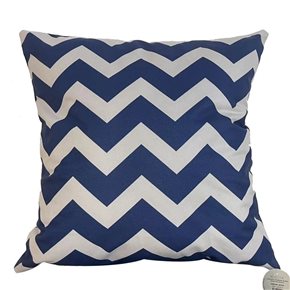 ALMOHADON ESTAMPADO 45x45CM ZIGZAG AZUL/BLANCO