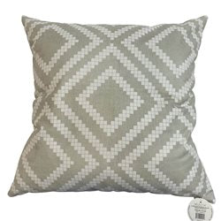 ALMOHADON ESTAMPADO 45x45CM ROMBOS GRIS/BLANCO