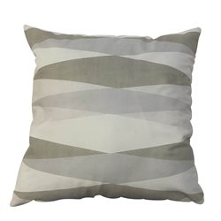 ALMOHADON ESTAMPADO 45x45CM GEOMETRICO GRIS/BLANCO