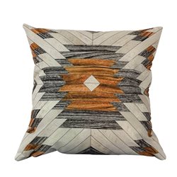 ALMOHADON ESTAMPADO 45x45CM TRIBAL BLANCO/CAMEL