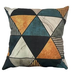 ALMOHADON ESTAMPADO 45x45CM TRIANGULOS DIF COLORES