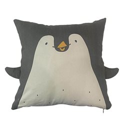 ALMOHADON ALGODON 40x40CM PINGUINO