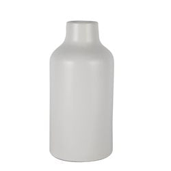 FLORERO CERAMICA D13x25CM BLANCO LISO