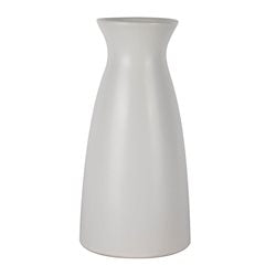 FLORERO CERAMICA D12x23CM JAPONES BLANCO