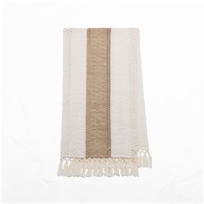 SENDERO 1 LINEA LINO 30x140CM NATURAL/BLANCO
