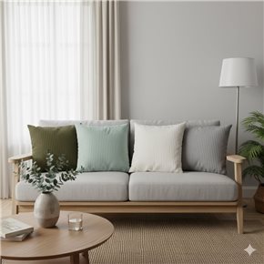 ALMOHADON  DE PANA 45x45CM VERDE MINT