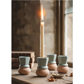 CANDELABRO BOCEL 6.8x6.8x9CM CERAMICA VERDE