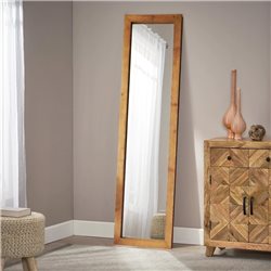 ESPEJO DE PIE 30x120CM BORDE MADERA NATURAL