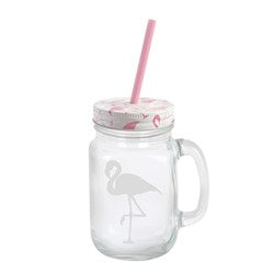 JARRO MASON FLAMENCO C/ SORBO ROSA.  7.9XH13.5CM