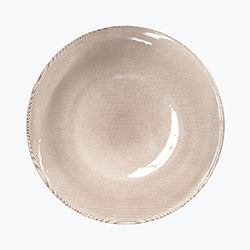 PLATO POSTRE VIDRIO MARRON 20XH2.0CM