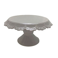PLATO DE TORTA D.25,5X H.13CM CERAMICA GRIS