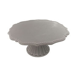 PLATO DE TORTA D.25,5X H.13CM CERAMICA GRIS