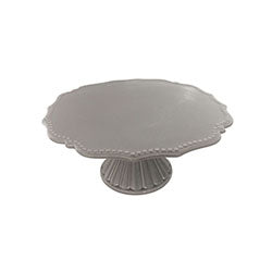PLATO DE TORTA D.15XH.9.CM CERAMICA GRIS