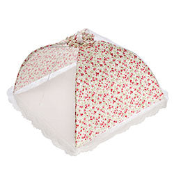 COBERTOR ALIMENTOS PLEGABLE 40X40CM RED Y TELA
