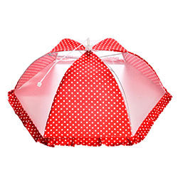 COBERTOR ALIMENTOS PLEGABLE D43CM RED Y TELA