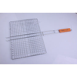 PARRILLA GRILL CROMADO 28X38XL60CM C/MANGO MADERA