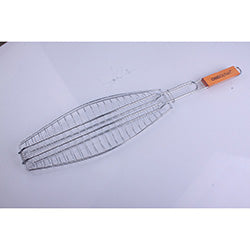PARRILLA GRILL CROMADO P/PESCADO 42X14XL68CM