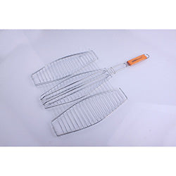PARRILLA GRILL TRIPLE CROMADO P/ PESCADO 36X38XL65CM