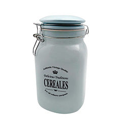 FRASCO VIDRIO CEREAL 1400ML TAPA CERAM D11/H20