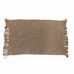 ALFOMBRA RECTANGULAR MARRON C/ FLEC 40CM