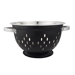 COLADOR ACERO INOX D25CM EXTERIOR NEGRO MATE