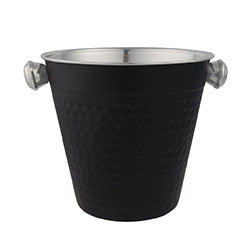 BALDE DE HIELO ACERO INOX 14CM EXTERIOR NEGRO MATE