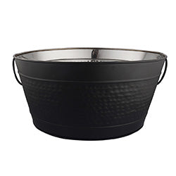 CHAMPAGNERA OVAL A.INOX 47x35x23CM EXT. NEGRO MATE