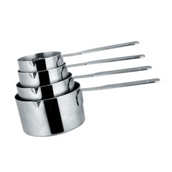 SET 4 TAZAS MEDIDORAS ACERO INOXIDABLE 60/80/125/250ML