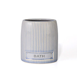 VASO CERAMICA AZUL BAÑO 9X7XH10CM