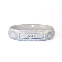 JABONERA CERAMICA AZUL 13X9XH3CM
