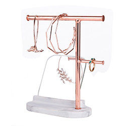 ORGANIZADOR BIJOU C/ESPEJO DIS.MARMOL 14X6XH16CM