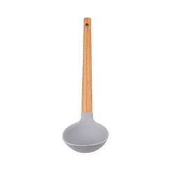 CUCHARON SILICONA GRIS MANGO BAMBOO 27X8.3CM
