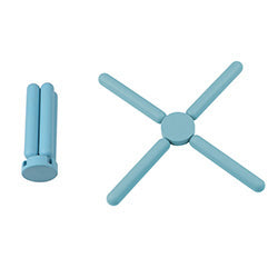POSA FUENTE SILICONA PLEGABLE CELESTE 10.5X3.5CM