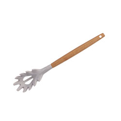 CUCHARA PASTA SILICONA MANGO ACACIA MARBLE 31CM