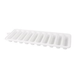 CUBETERA SILICONA BARRA 10 CUBOS BLANCO 19X10CM