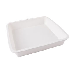 TARTERA CUADRADA SILICONA BLANCO 23X23CM