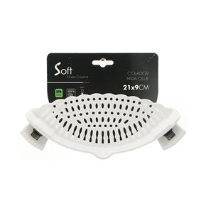 COLADOR SILICONA CON CLIP P/OLLA 21X9CM BLANCO