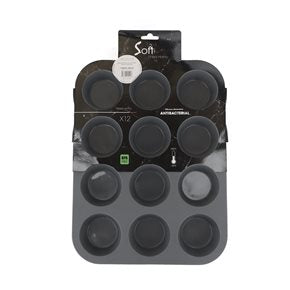 MOLDE MUFFIN X12 SILICONA 36X26.5X2CM GRIS