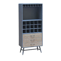 BODEGUERO 3CAJONES 60X37X140CM NATU/GRIS
